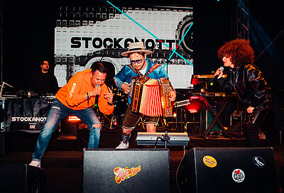 Livemusik bei Open Air Winter Party in Finkenberg mit Stockanotti