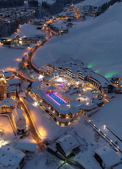 Exterior view of the 5-Star Wellness Hotel Austria STOCK resort