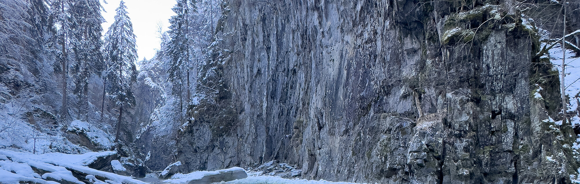 Mann beim Eisbaden 
