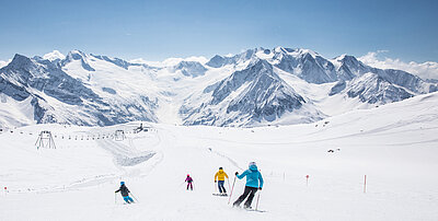 Skifahrer im Zillertal