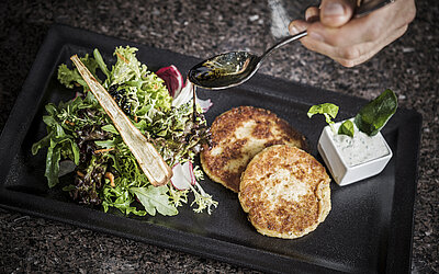 Gericht im Gourmethotel STOCK resort Österreich