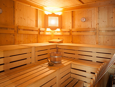 Sauna in der Team Lodge STOCK resort