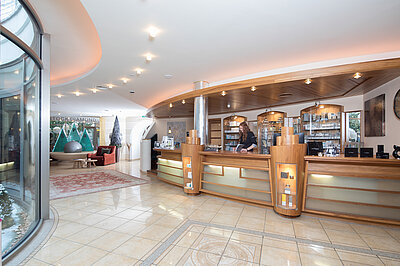 Spa reception in 5-Star Wellness Hotel Austria STOCK resort