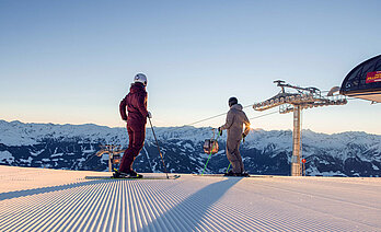 Skifahrer im Zillertal