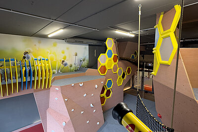 Bienenstock Kletterwand